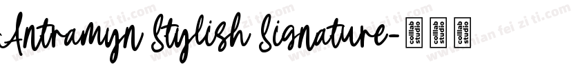 Antramyn Stylish Signature字体转换
